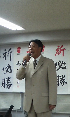 海江田万里さんの演説風景