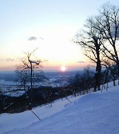 名寄の夕日