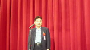挨拶される河村名古屋市長
