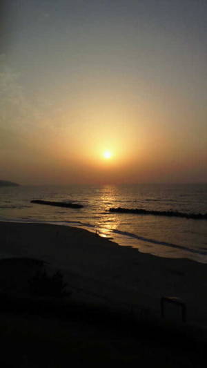 田儀海岸での夕日